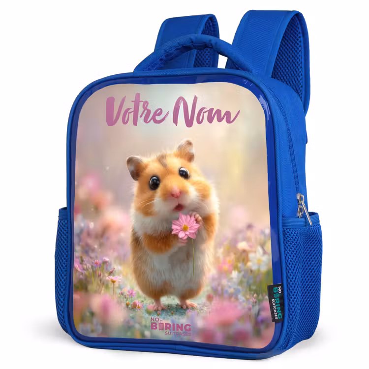 Sac à dos enfant - Bleu - Hamster - Fleur - Nature - Animal — 7