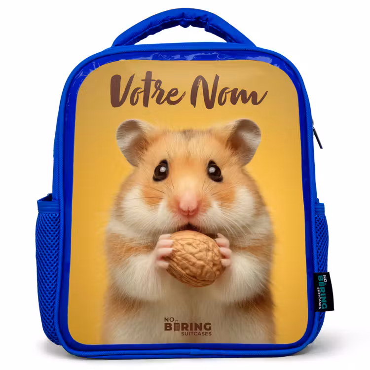 Sac à dos enfant - Bleu - Hamster - Noyer - Animal — 1