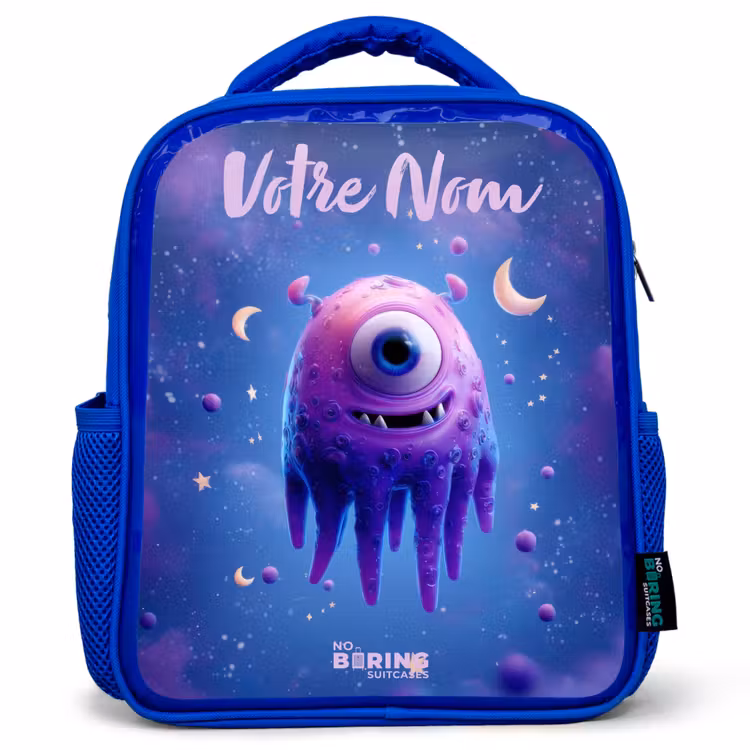 Sac à dos enfant - Bleu - Joyeuse paire d'yeux dans l'espace — 1