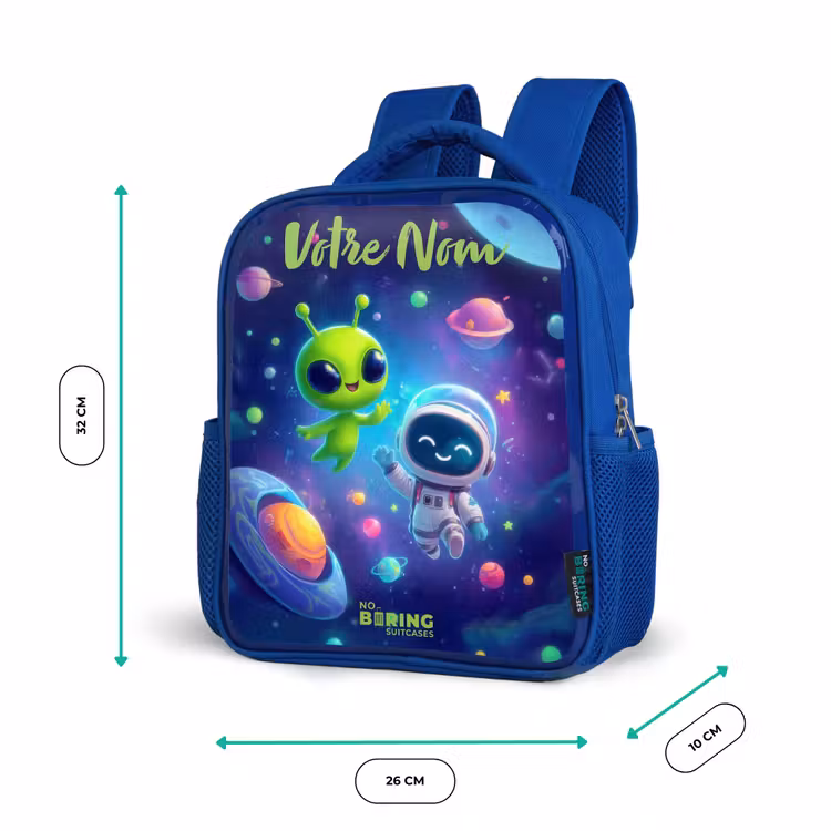Sac à dos enfant - Bleu - Joyeuse rencontre dans l'espace — 6