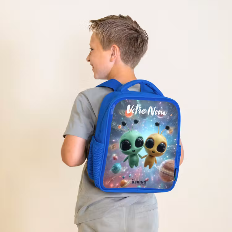 Sac à dos enfant - Bleu - Joyeux amis extraterrestres — 2