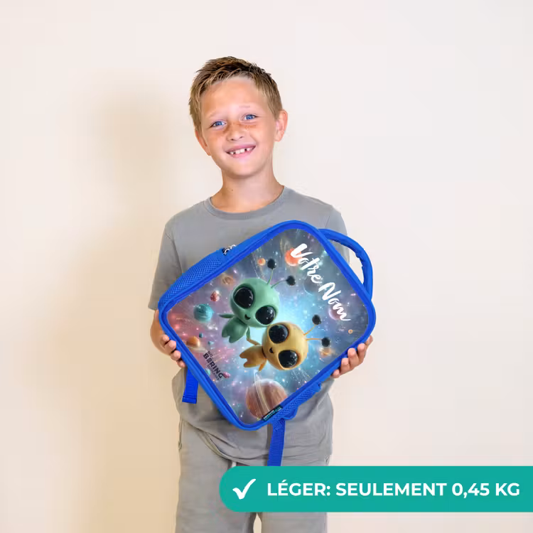 Sac à dos enfant - Bleu - Joyeux amis extraterrestres — 3