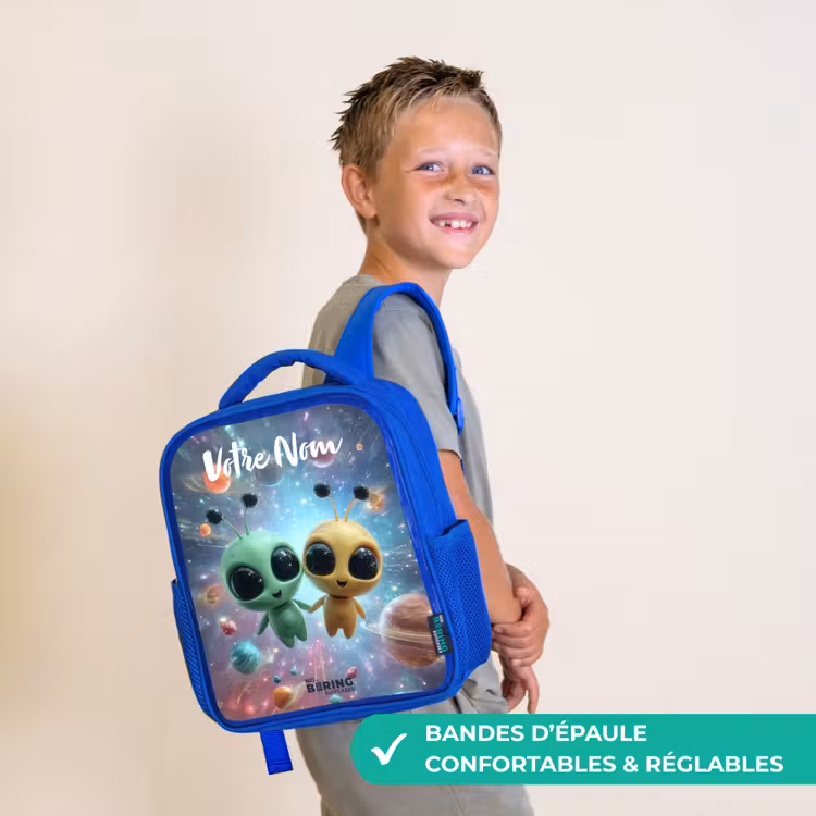 Sac à dos enfant - Bleu - Joyeux amis extraterrestres — 4