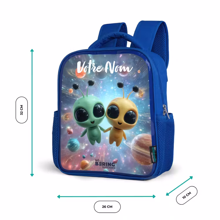 Sac à dos enfant - Bleu - Joyeux amis extraterrestres — 6