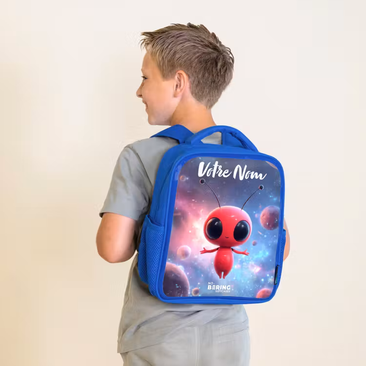 Sac à dos enfant - Bleu - L'être rouge de l'espace dans la danse cosmique — 2