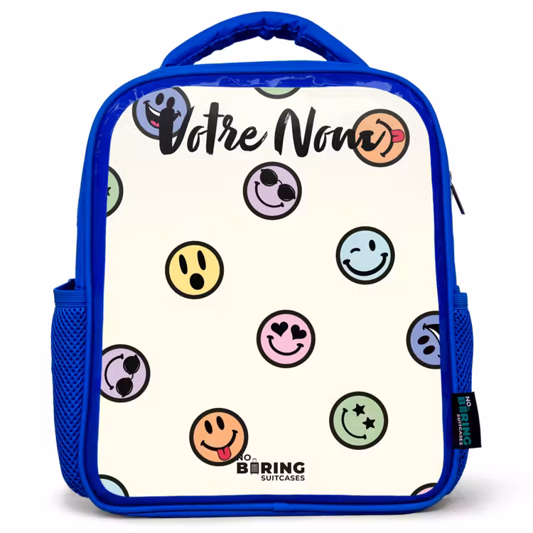 Sac à dos enfant - Bleu - Mélange de smileys espiègles — 1