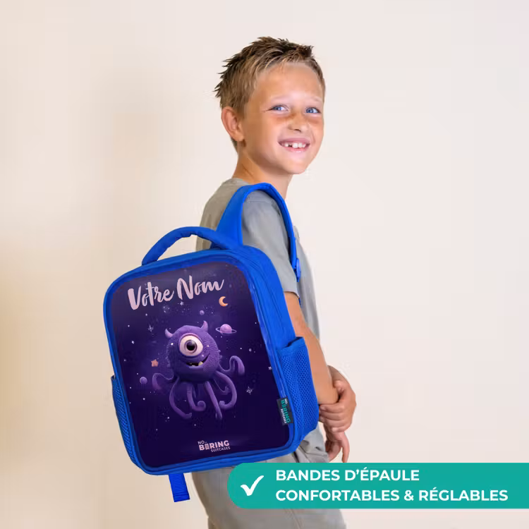 Sac à dos enfant - Bleu - Monstre cosmique à tentacules — 4