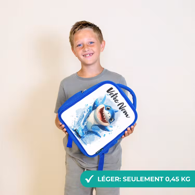 Sac à dos enfant - Bleu - Requin - Dents - Eau — 3