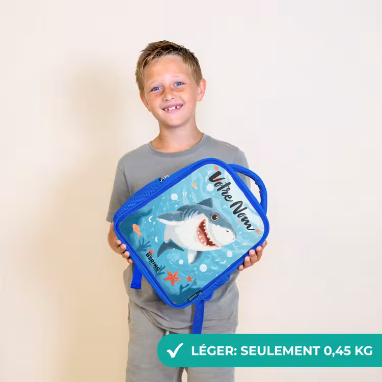 Sac à dos enfant - Bleu - Requin - Eau - Mer — 3