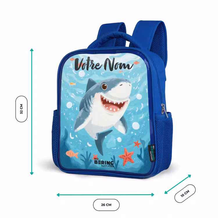 Sac à dos enfant - Bleu - Requin - Eau - Mer — 6