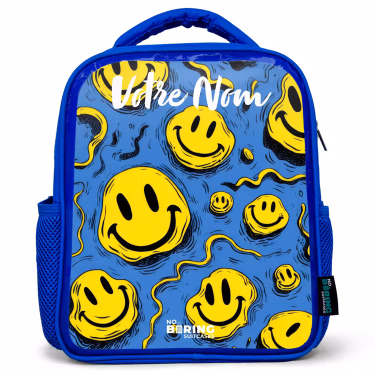 Sac à dos enfant - Bleu - Smiley - Bleu - Jaune — 1