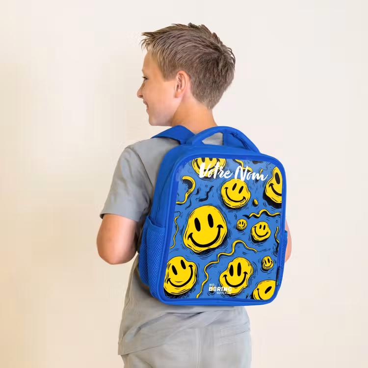 Sac à dos enfant - Bleu - Smiley - Bleu - Jaune — 2