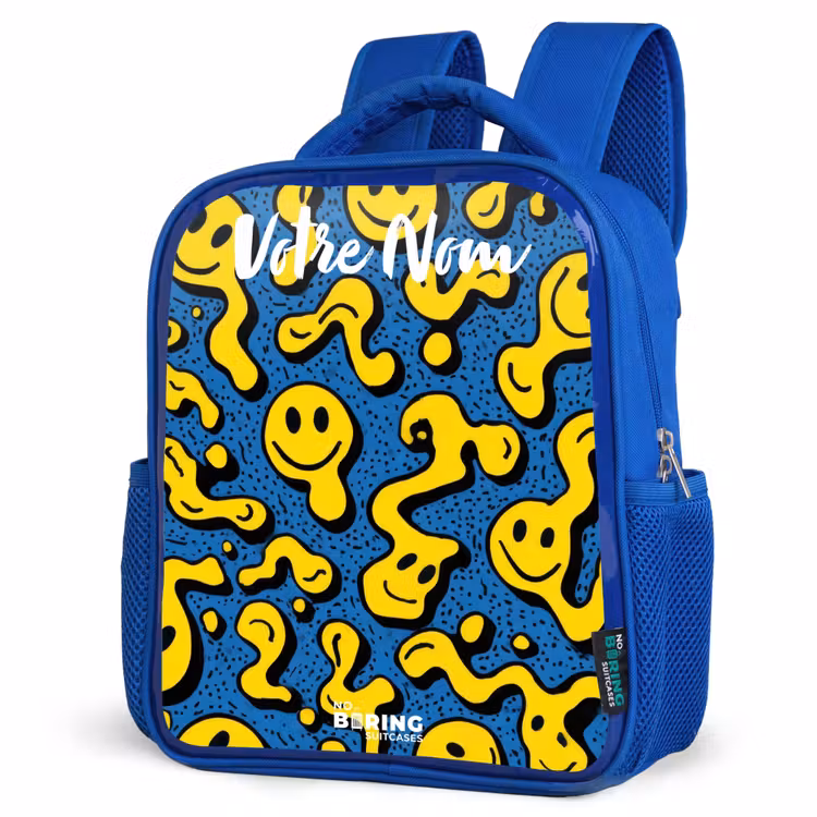 Sac à dos enfant - Bleu - Smiley - Jaune - Bleu — 7
