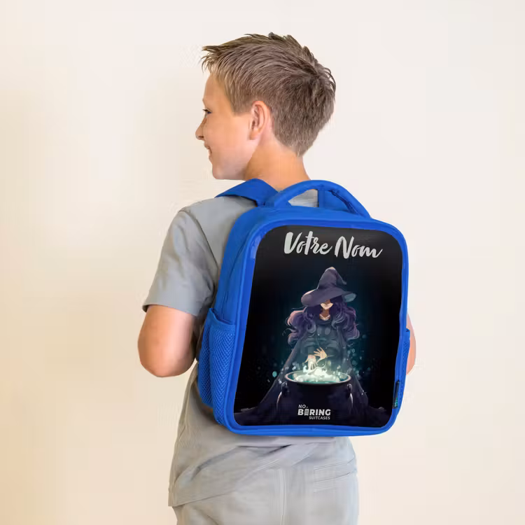 Sac à dos enfant - Bleu - Sorcière - Chaudron - Magie — 2