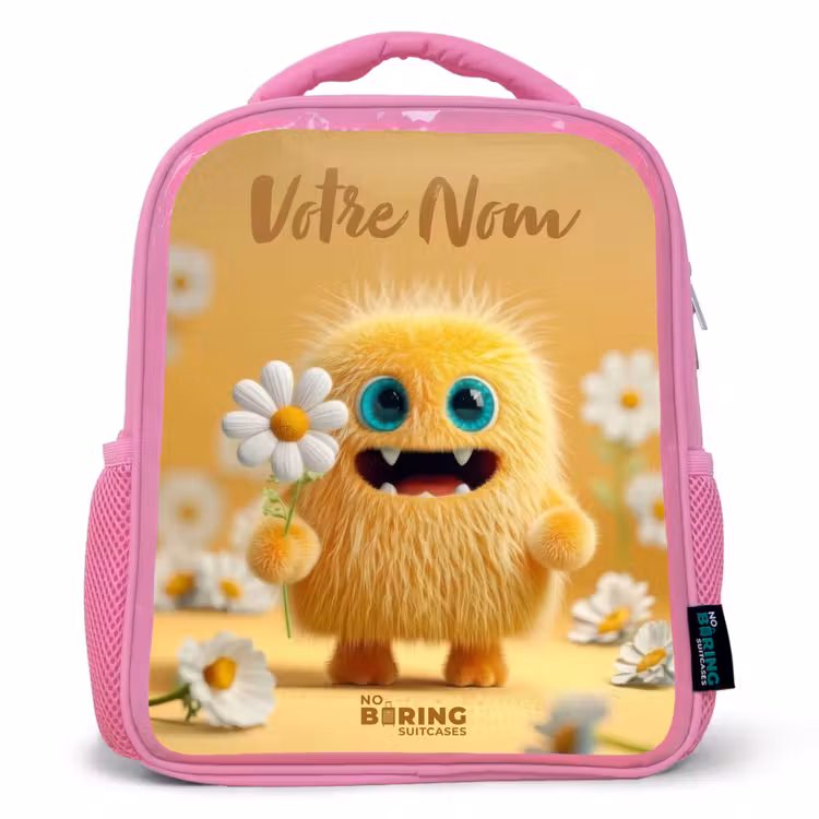 Enfant sac à dos - Rose - Monstre - Créature - Fleur - Jaune — 1