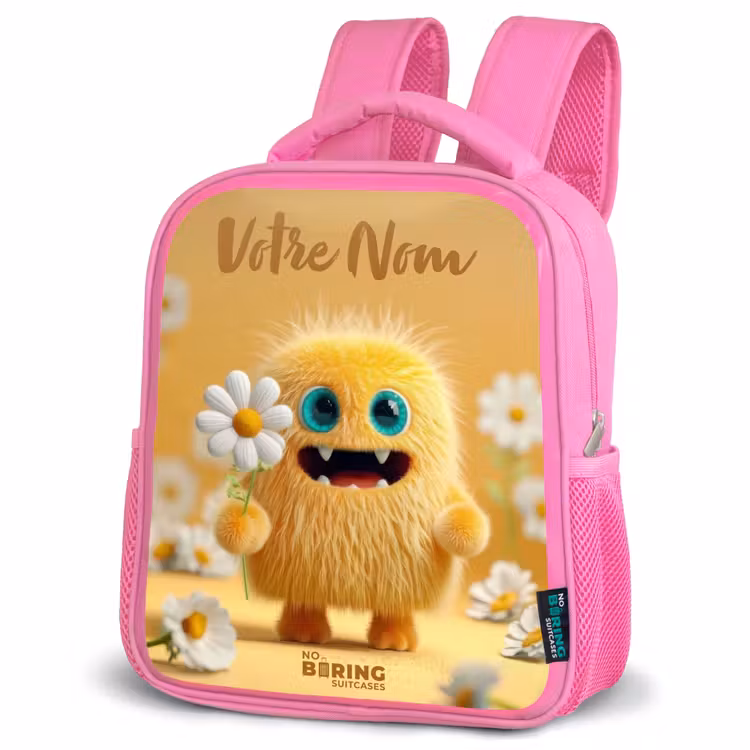 Enfant sac à dos - Rose - Monstre - Créature - Fleur - Jaune — 4