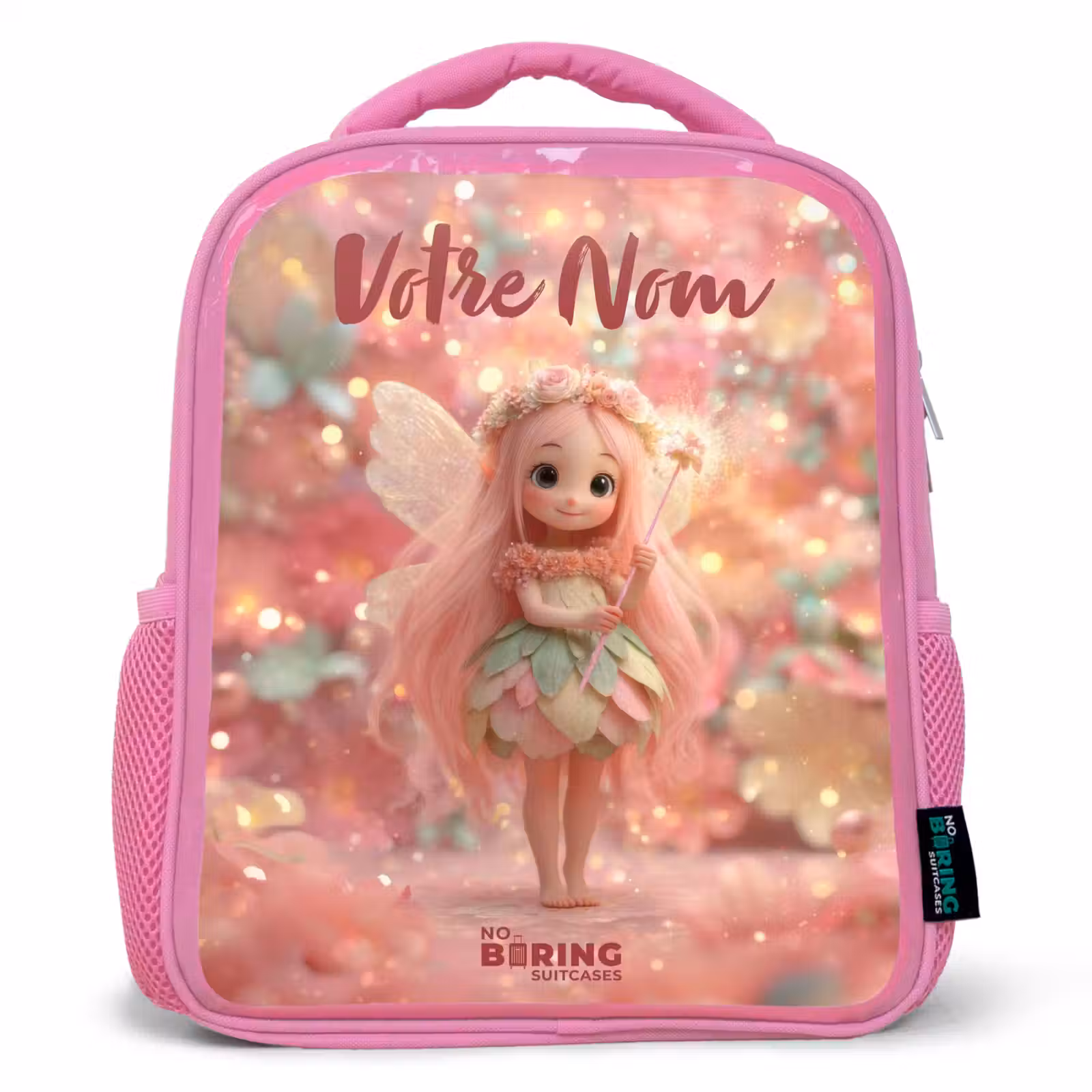 Enfant sac à dos - Rose - Fée des fleurs dans un monde de conte de fées rose — 1