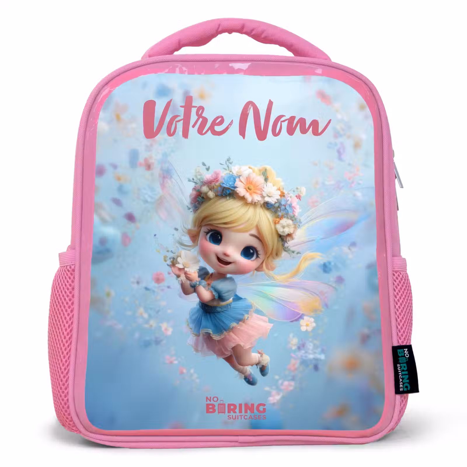 Enfant sac à dos - Rose - Fée papillon dans l'air des fleurs — 1