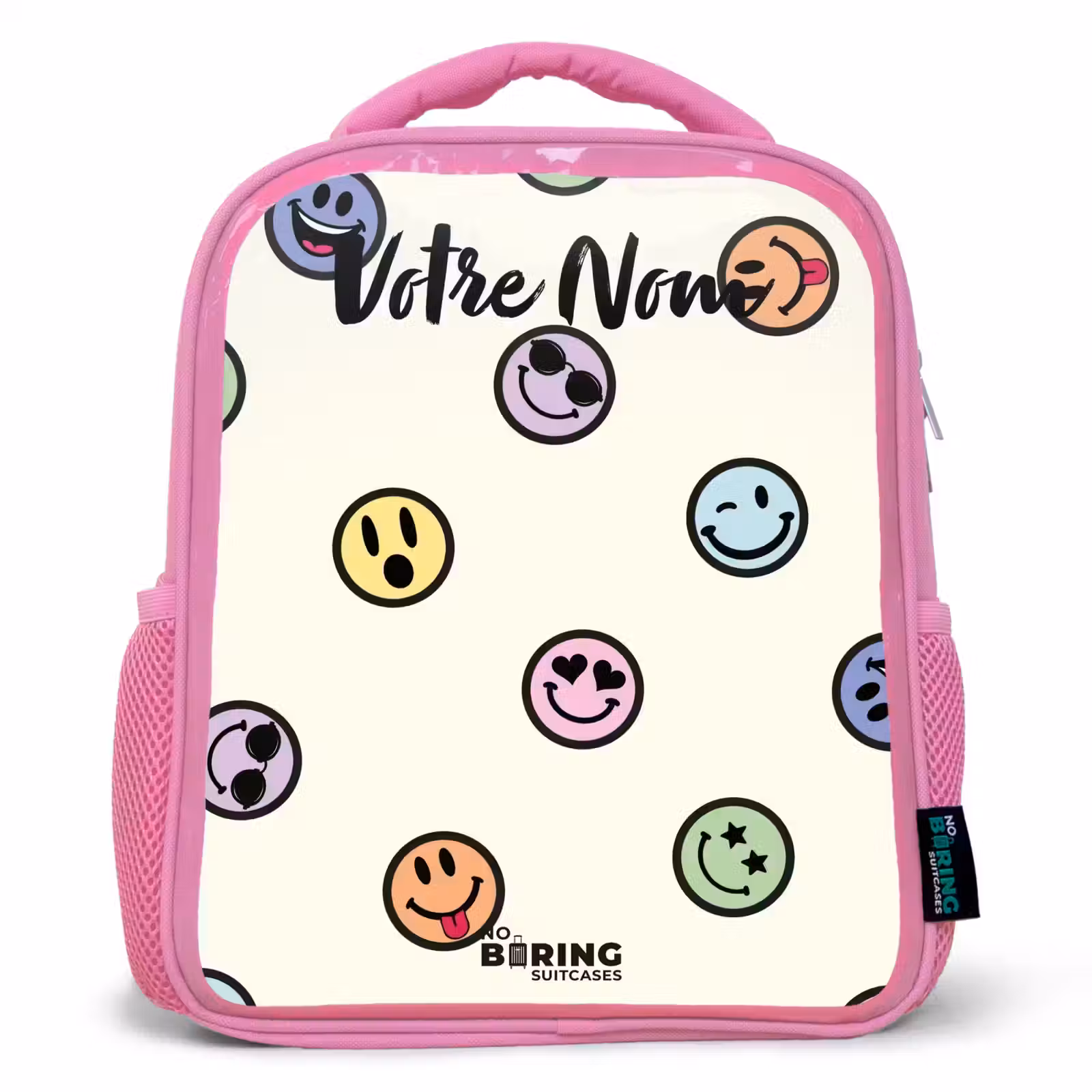 Enfant sac à dos - Rose - Mélange de smileys espiègles — 1