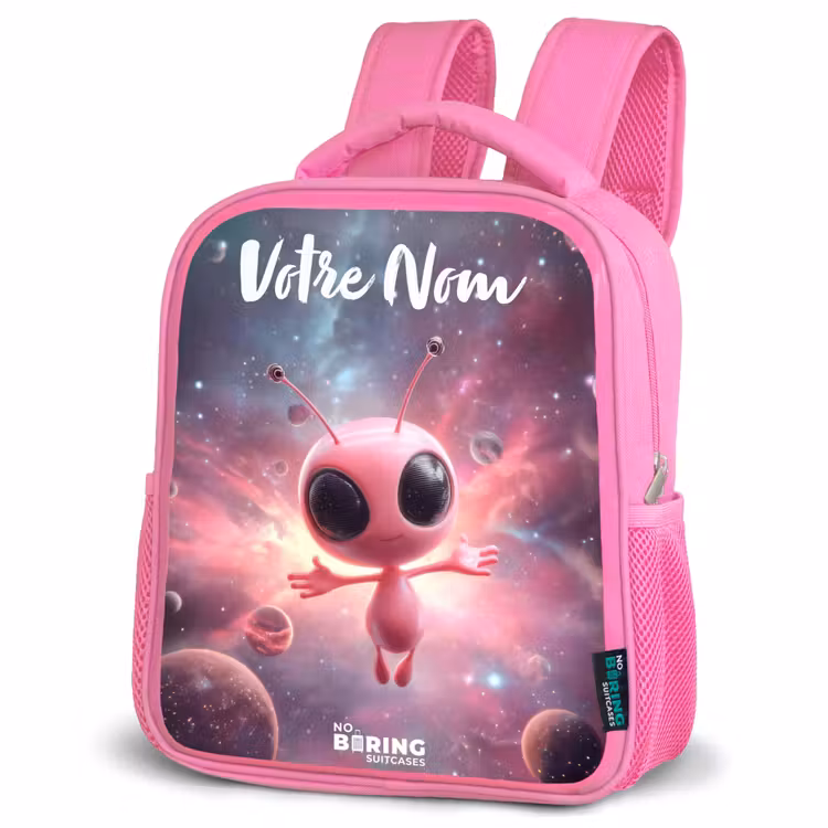 Enfant sac à dos - Rose - Alien rose dans une nébuleuse d'étoiles — 4