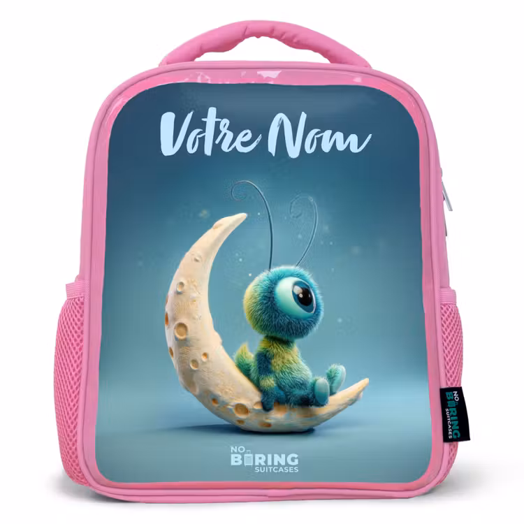 Enfant sac à dos - Rose - Créature rêveuse sur la lune — 1