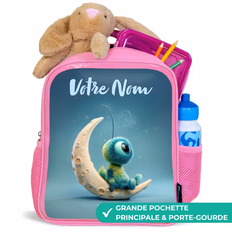 Enfant sac à dos - Rose - Créature rêveuse sur la lune — 2