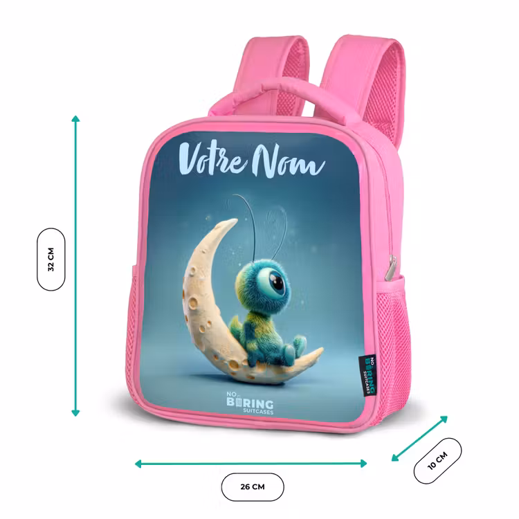 Enfant sac à dos - Rose - Créature rêveuse sur la lune — 3
