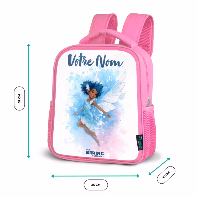 Enfant sac à dos - Rose - Fée volante dans les tons bleus — 3