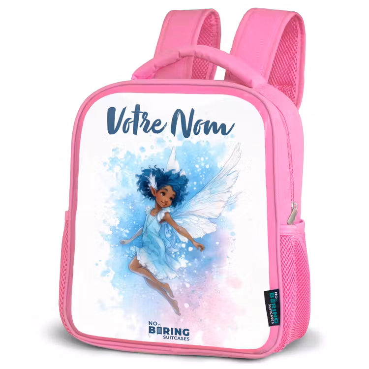 Enfant sac à dos - Rose - Fée volante dans les tons bleus — 4