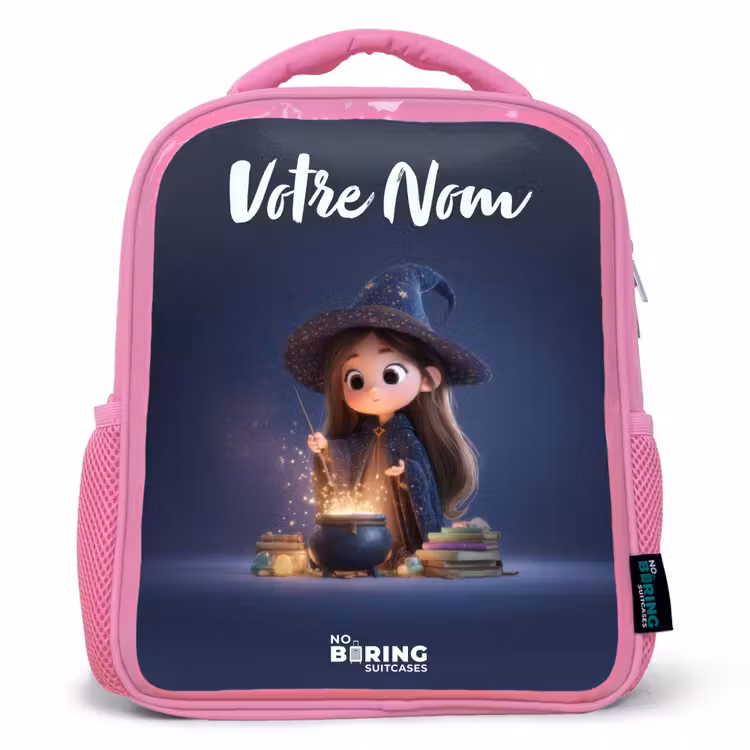 Enfant sac à dos - Rose - Fille enchantée avec chaudron — 1
