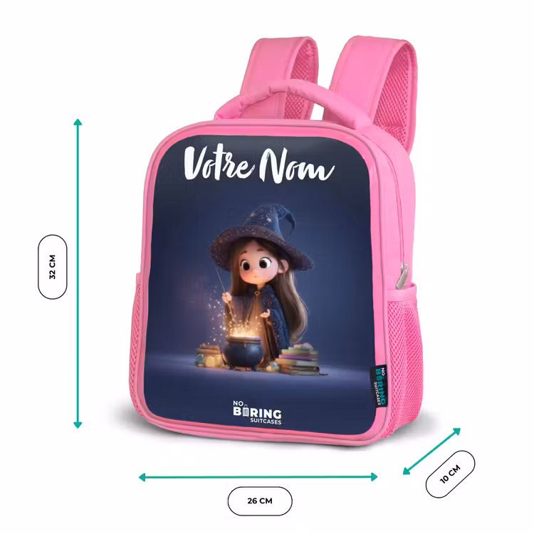 Enfant sac à dos - Rose - Fille enchantée avec chaudron — 3