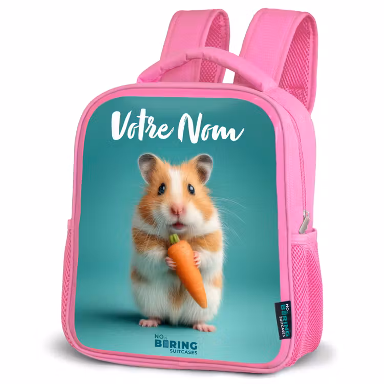 Enfant sac à dos - Rose - Hamster - Carotte - Animal — 4