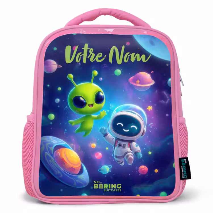 Enfant sac à dos - Rose - Joyeuse rencontre dans l'espace — 1