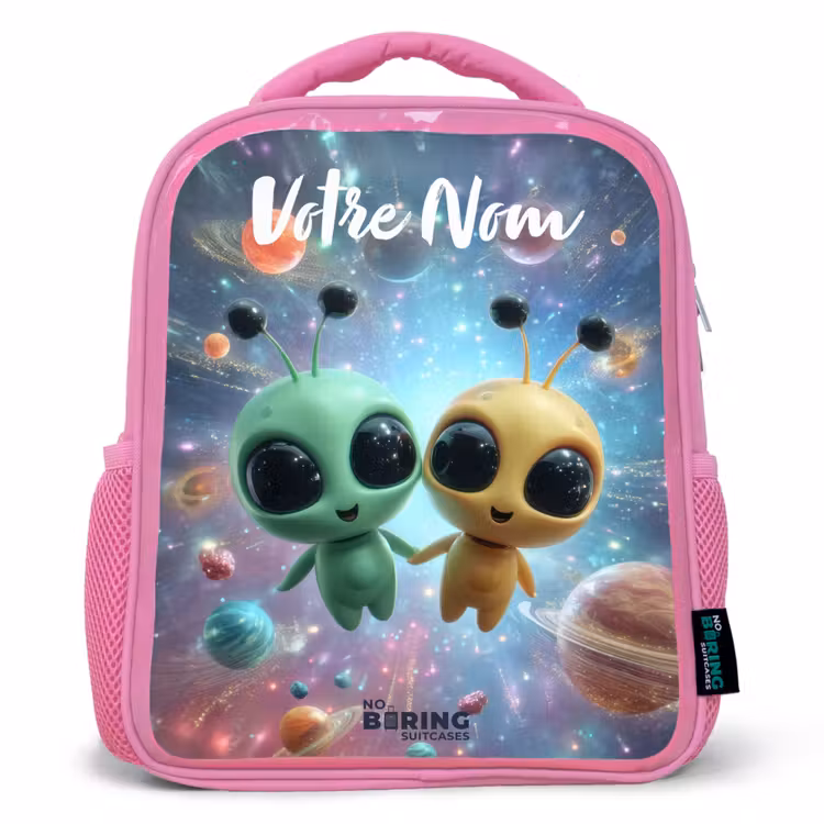 Enfant sac à dos - Rose - Joyeux amis extraterrestres — 1