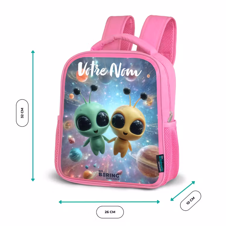 Enfant sac à dos - Rose - Joyeux amis extraterrestres — 3