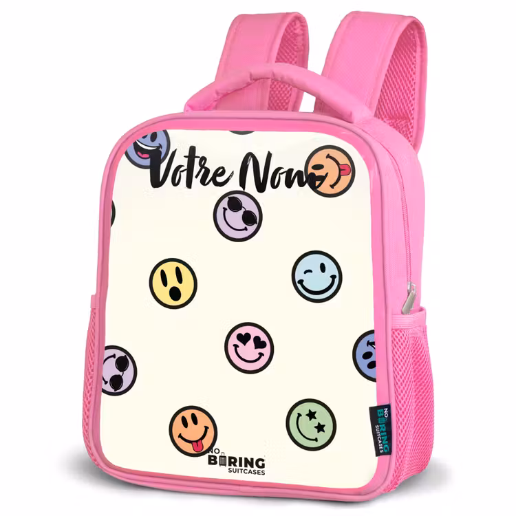Enfant sac à dos - Rose - Mélange de smileys espiègles — 4
