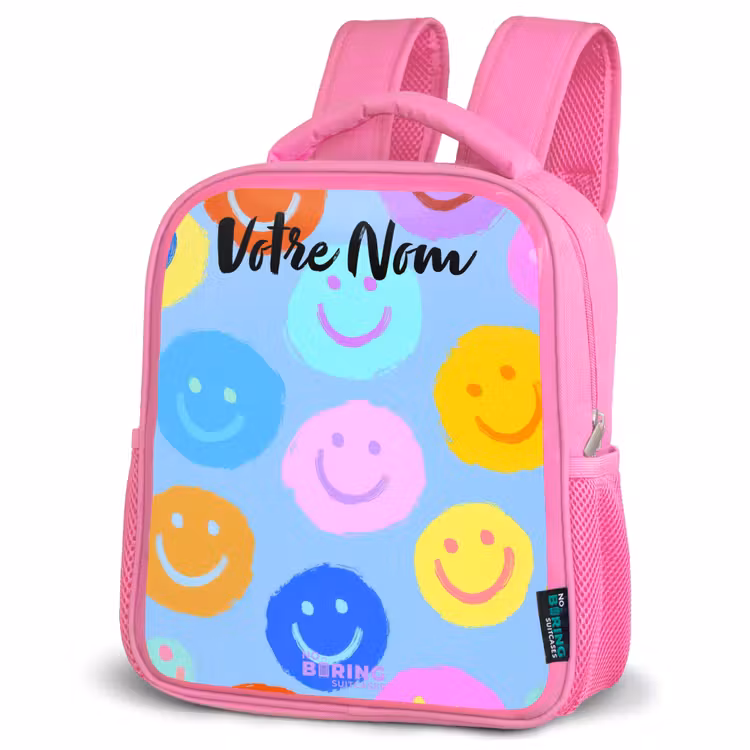 Enfant sac à dos - Rose - Motif joyeux de smileys — 4