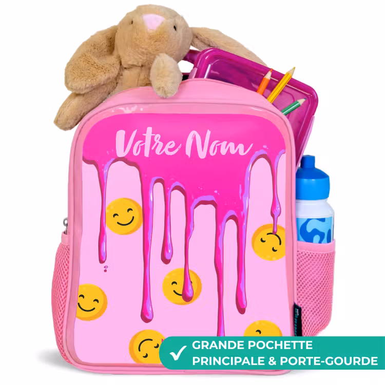 Enfant sac à dos - Rose - Peinture - Smiley - Rose — 2