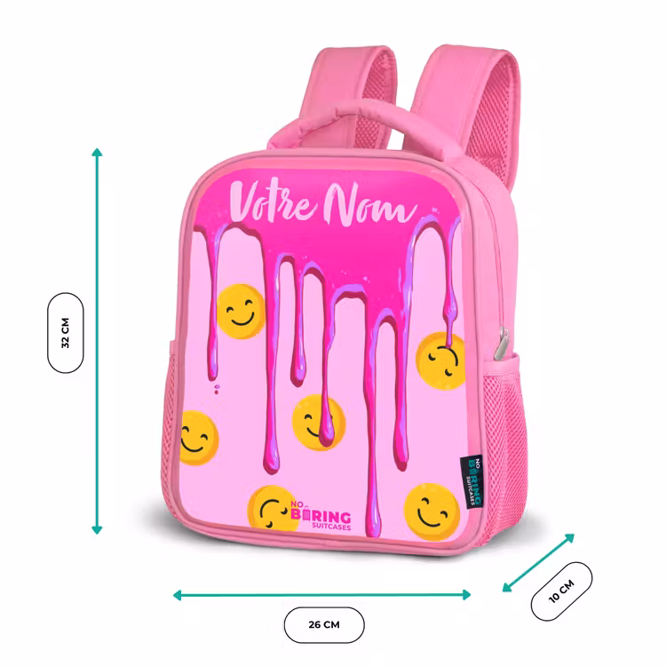 Enfant sac à dos - Rose - Peinture - Smiley - Rose — 3
