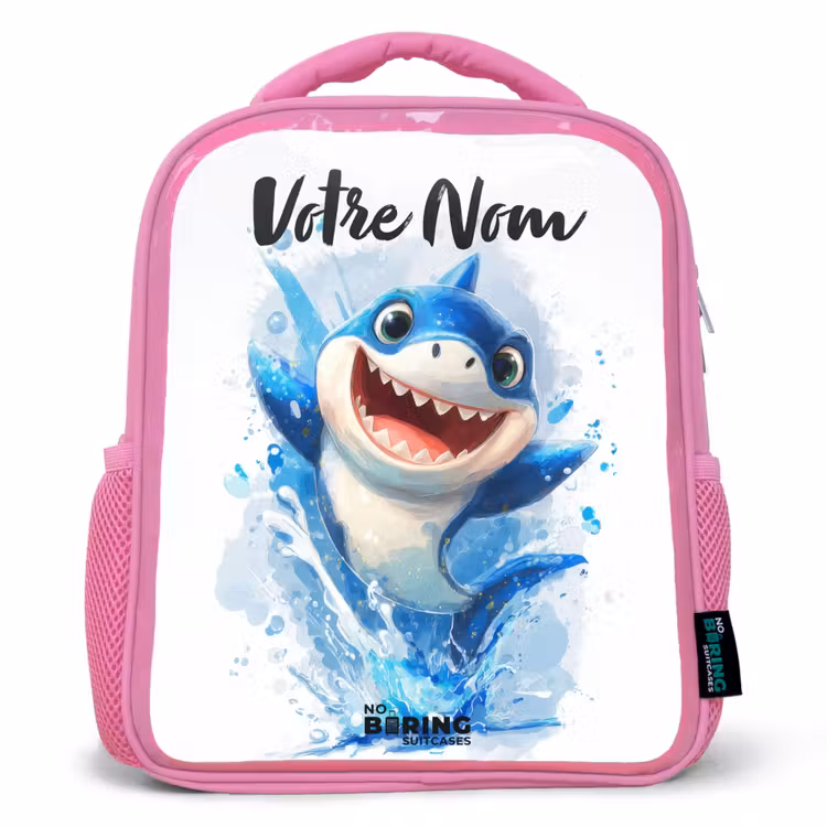 Enfant sac à dos - Rose - Requin - Dents - Eau — 1
