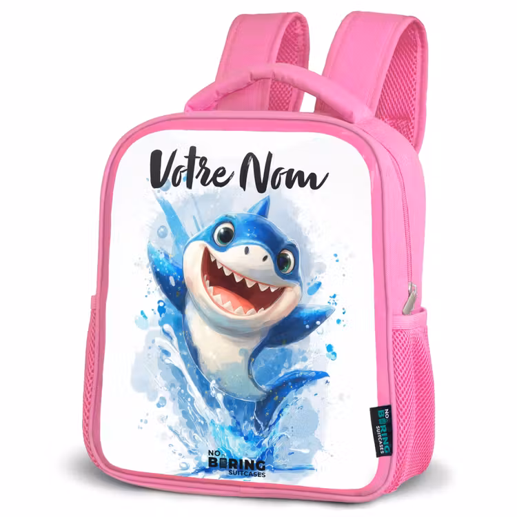 Enfant sac à dos - Rose - Requin - Dents - Eau — 4