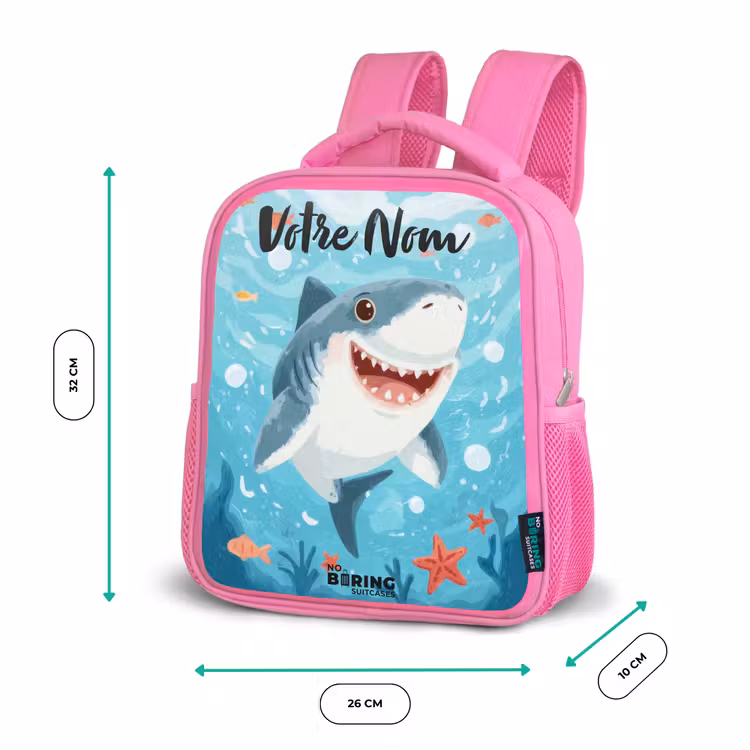 Enfant sac à dos - Rose - Requin - Eau - Mer — 3