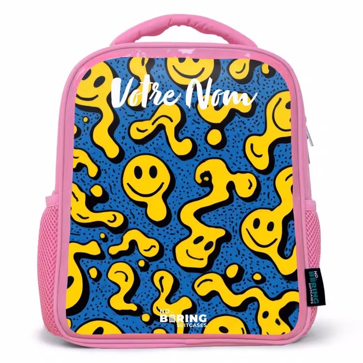 Enfant sac à dos - Rose - Smiley - Jaune - Bleu — 1