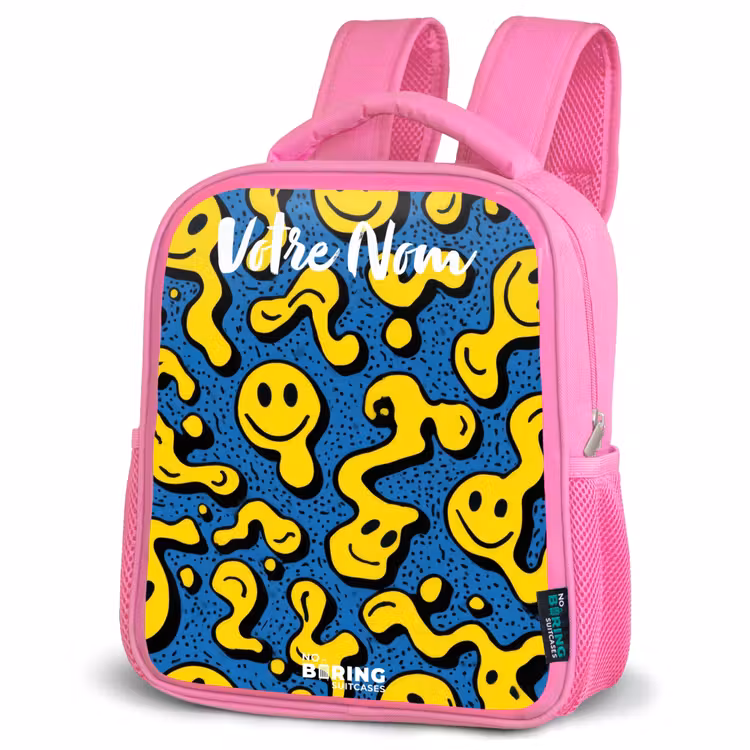 Enfant sac à dos - Rose - Smiley - Jaune - Bleu — 4