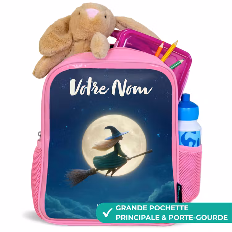 Enfant sac à dos - Rose - Sorcière au clair de lune — 2