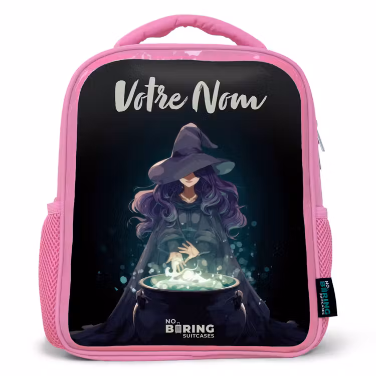 Enfant sac à dos - Rose - Sorcière - Chaudron - Magie — 1