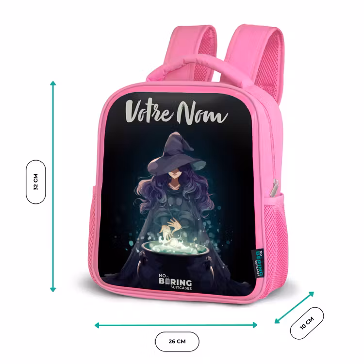Enfant sac à dos - Rose - Sorcière - Chaudron - Magie — 3