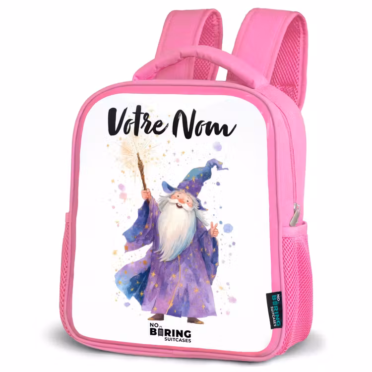 Enfant sac à dos - Rose - Vieux magicien avec bâton — 4