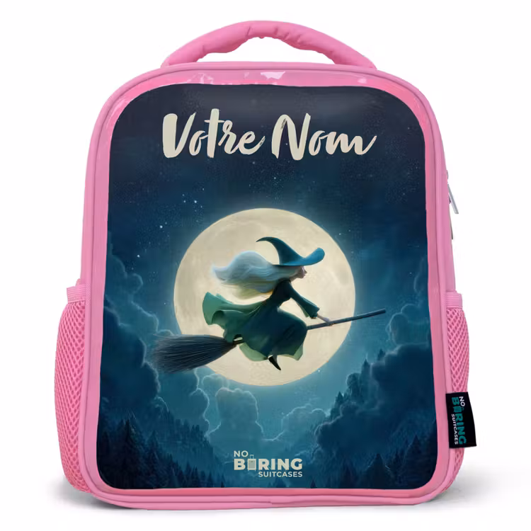 Enfant sac à dos - Rose - Vol de nuit au-dessus de la forêt — 1