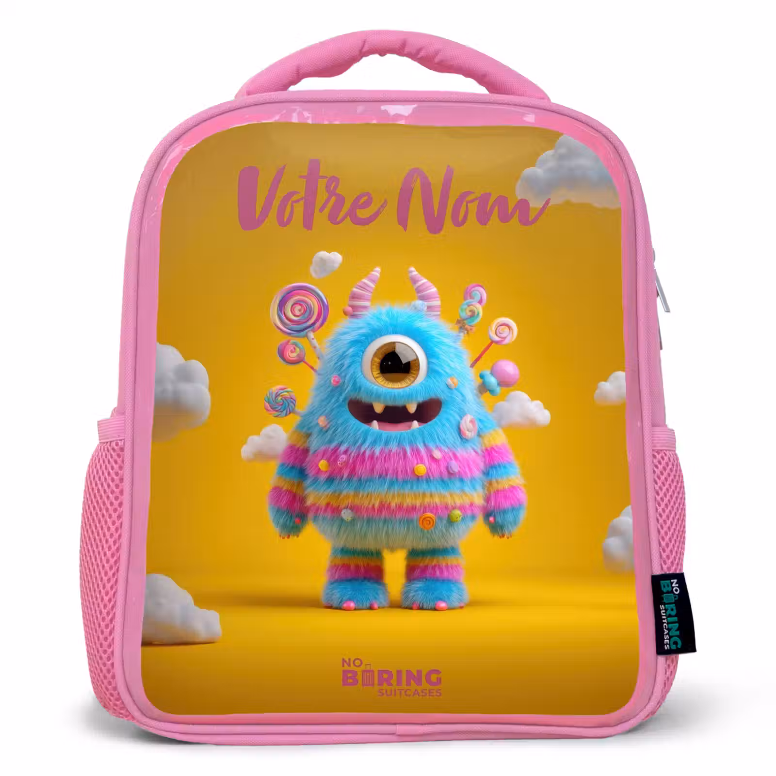 Enfant sac à dos - Rose - Bonbons - Monstre - Arc-en-ciel — 1